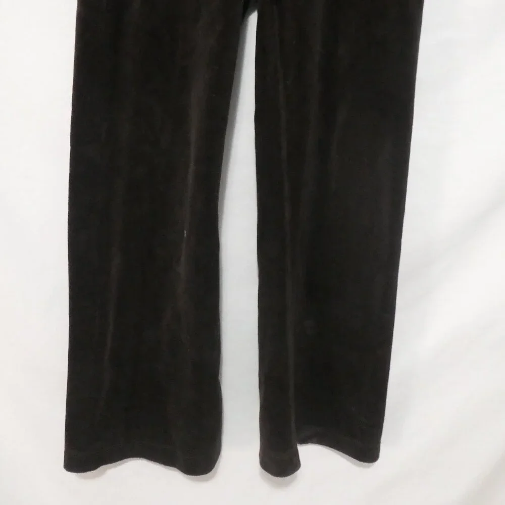 JUICY COUTURE | size 7 | Brown Soft Velour Gold Viva La Juicy Pants - Picture 7 of 16